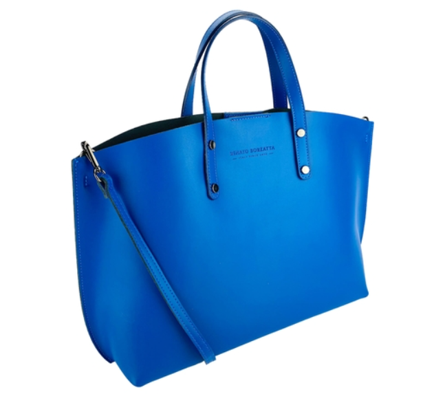 Borsa Shopper Donna in Vera Pelle Italiana - Modello di Lusso con Tracolla Removibile