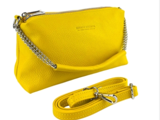 RB1025BE  | Borsa Donna a Mano con doppia lampo in Vera Pelle Made in