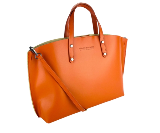 Borsa Shopper Donna in Vera Pelle Italiana - Modello di Lusso con Tracolla Removibile