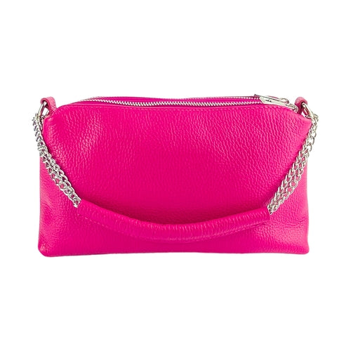 RB1025BE  | Borsa Donna a Mano con doppia lampo in Vera Pelle Made in