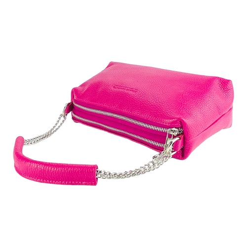 RB1025BE  | Borsa Donna a Mano con doppia lampo in Vera Pelle Made in