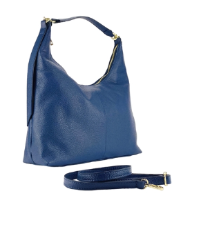 Borsa Donna a Spalla Morbida in Vera Pelle Senape - Doppio Manico e Tracolla - Made in Italy